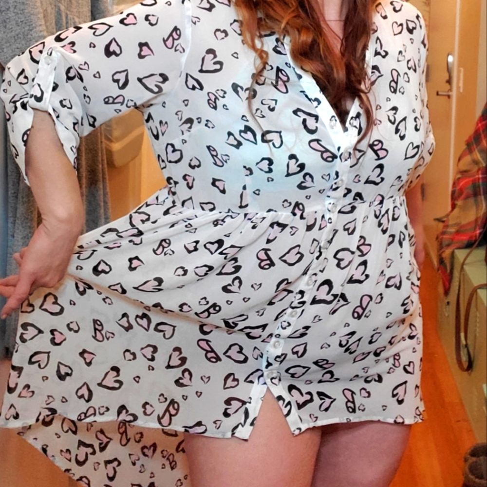 * TORRID Barbie Cover-up Dress Shirt